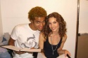 "All My Children"'s Alicia Minshew with Opening Act student AJ Ortiz, who performed a Photo