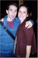 Keith Nobbs and Zoe Lister-Jones, after performing Eric Bogosian's Bitter Sauce Photo