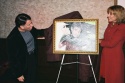 Stephen Schwartz unveiling his portrait with Valerie Smaldone (Radio Personality, 106 Photo