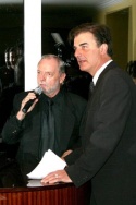Ron Pobuda and Chris Noth address the guests for the evening Photo