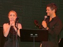 Singing a song written just for them, Kate Reinders and David Burtka Photo