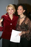 Hostess of the evening Julie Halston, with Barbara Walsh Photo