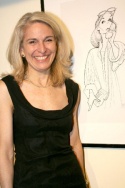 Catherine Russell with her Al Hirschfeld caricature Photo