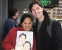 Broadway Phantom of the Opera star Peter Lockyer with wife Mel at the stage door of t Photo