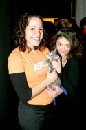 ASPCA representative and Sarah Hyland Photo