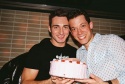 Scott and John pose with his Birthday cake... Photo