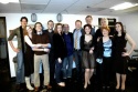 Cast members of QSAC's 'My First Time' benefit in the green room before the show Photo