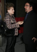 Cindy Adams and Nathan Lane arriving at the Opening Night of "Curtains" March 22, 200 Photo