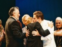 Daniel Davis and Gary Beach welcome
Harvey Fierstein and Jerry Herman up on stage Photo