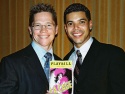 Jack Noseworthy (holding up his opening night Playbill)
and Wilson Cruz Photo