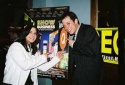 Dori Berinstein with John Tartaglia at ShowBusiness premiere Photo
