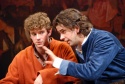 Michael Urie as Horatio with Hamish Linklater as Hamlet Photo