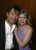 Playwright David Henry Hwang and castmember/wife Kathryn A. Layng Photo