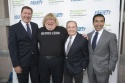 HRC Winners David Hinton and Ramon Campos flank Bruce Vilanch and Jerry Herman Photo