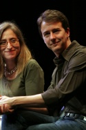 Erika Mallin, Executive Director of Signature Theatre Company, and Edward Norton Photo