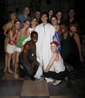 Curtis Holbrook with the cast of Xanadu Photo