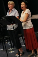 Two Company stars - Teri Ralson (as Momma) and Angel Desai (as Emily) Photo