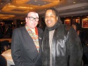 Edward Callaghan with singer musician Barry Johnson who performed at the event Photo