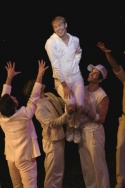 Tyler Maynard being given a lift by his castmates Photo