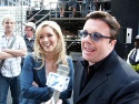 Nathan Lane and Jane Krakowski ham it up for the news camera just before the overture Photo