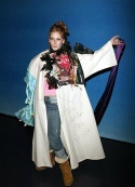 Dylis Croman shows off the robe Photo