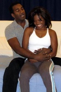 
Norm Lewis (Nick) and LaChanze (Pam), a thirty something couple sing of their longi Photo