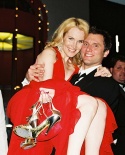 Erin Dilly swept away by her Prince Charming at the end of the evening festivities!  Photo
