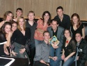 The performers and Seth pose for the BroadwayWorld.com cameras
just after the sold o Photo