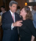 John Kerry and Kathleen Turner, who made the Senator promise to come see her in Who's Photo