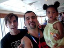 Chicago's David Sabella-Mills with husband, director Tom and their daughter Iraina Photo