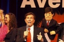 Steve Wynn poses with his puppet

 Photo