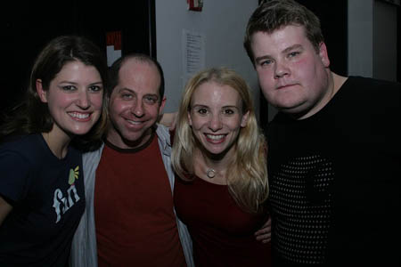 Nicole Parker, Jason Kravitz, Sarah Saltzberg, and James Corden at 