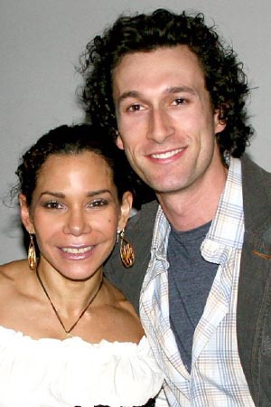 Daphne Rubin-Vega and Les Miserables castmate Aaron Lazar at 