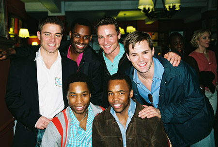 Todd Michel Smith (Hairspray), Arbender Robinson (Hairspray), Bryan West (Hairspray), Andrew Rannells (Hairspray), Abdul Latif (Hairspray) and Tommar Wilson (LeStat) at 