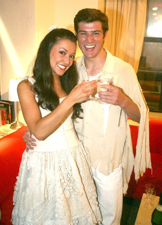 Photo Flash: Fantasticks Curtain Call & Anniversary Toast Image