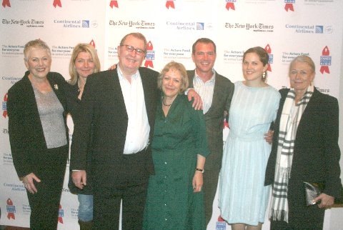 The Redgrave Family l-r: Lynn Redgrave, Jemma Redgrave, Corin Redgrave, Corin's wife  Photo