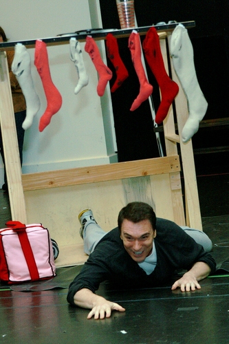 Patrick Page under the sickly sweet stockings Photo
