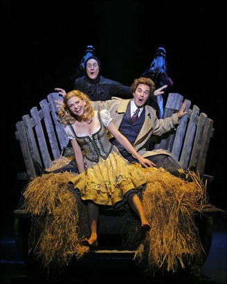 Christopher Fitzgerald, Sutton Foster and Roger Bart Photo