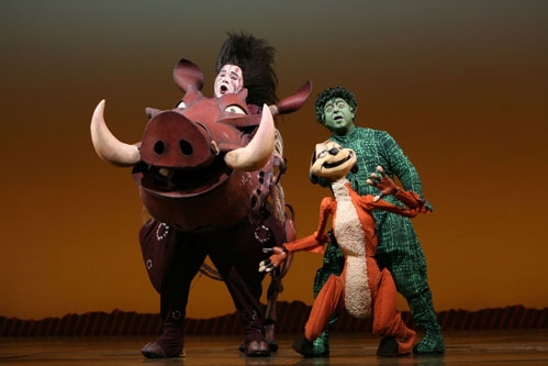 Blake Hammond (Pumbaa) and Danny Rutigliano (Timon) Photo