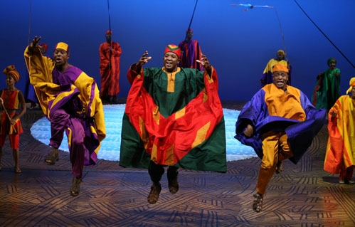 Disney's The Lion King cast members S'Bu Ngema, Bongi Duma and original Broadway cast Photo