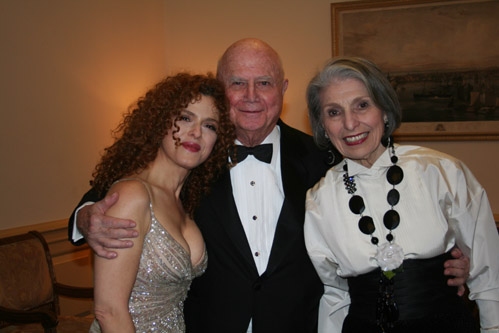 Bernadette Peters, Gerald Schoenfeld and Pat Schoenfeld Photo