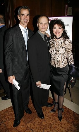 Jerry Mitchell, David Hyde-Pierce and Linda Hart Photo