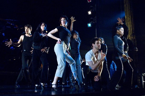 Brenda Braxton and the cast of Chicago in dance-rehearsal Photo