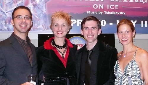 l-r: Andrew Black, Kelli Barclay (Assoc. Choreographer), Matthew J. Kilgore and Amy B Photo