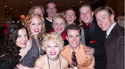 Members of the ensemble with Kelli Barclay and Mike Masters Photo