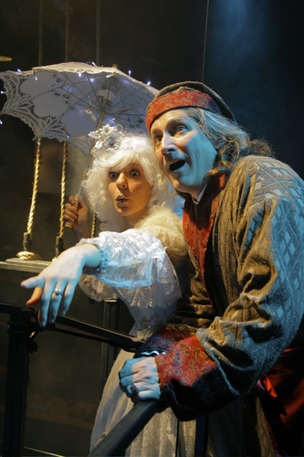 Christine DiTota (Ghost of Christmas Past) and David Edwards (Scrooge) Photo