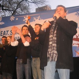 Paul Kreppel with cast members of Altar Boyz and The Fantasticks Photo