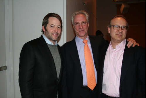 Matthew Broderick, Robert LuPone and Pippin Parker (The New School Department Head of Photo