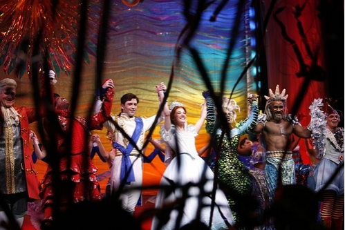 l-r: Jonathan Freeman, Tituss Burgess, Sean Palmer, Sierra Boggess, Sherie Rene Scott Photo