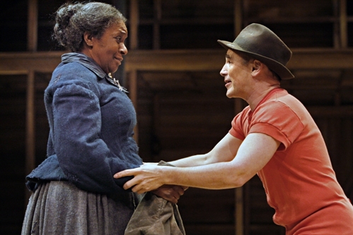 Isabell Monk O'Connor as Asa and Mark Rylance
 Photo